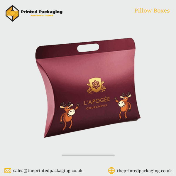 Custom Printed Pillow Boxes with Handle