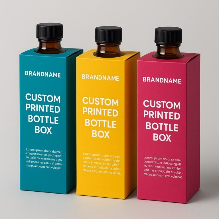 custom printed bottle boxes wholesale