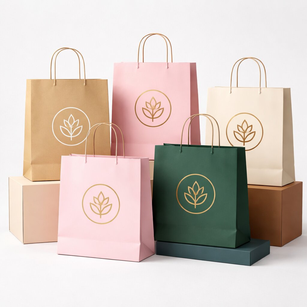 paper bags printed with logo