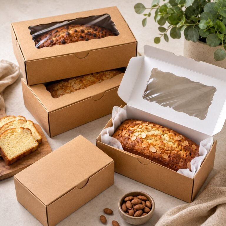 Custom Cardboard Loaf Cake Boxes in uk
