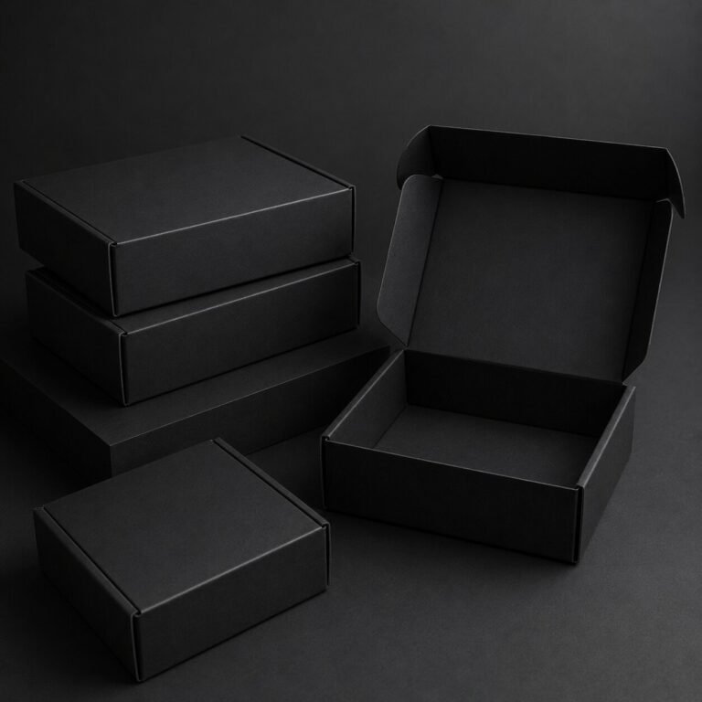 Matte Black Mailer Boxes