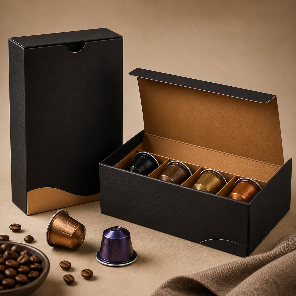 custom coffee pod boxes wholesale