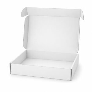 blank white display mailer box