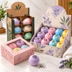 custom bath bomb display boxes